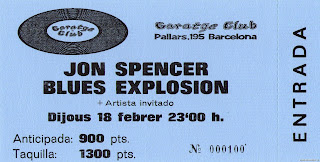 entrada de concierto de jon spencer blues explosion