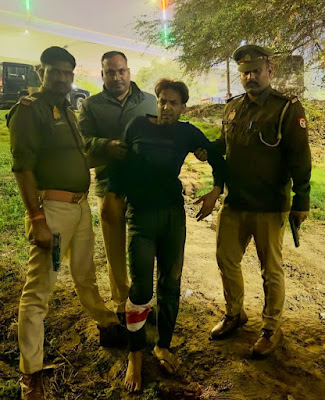 थाना साहिबाबाद पुलिस द्वारा जवाबी कार्यवाही में, दो लुटेरे मुठभेड़ में घायल अवस्था में गिरफ्तार