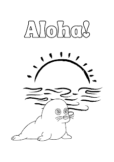 Hawaiian animals coloring page