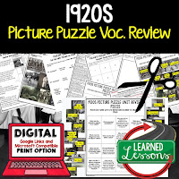 American History Picture Puzzles are great for TEST PREP, UNIT REVIEWS, TEST REVIEWS, and STUDY GUIDES