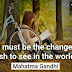 "You must be the change you wish to see in the world."