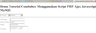 demo tutorial script ajax jquery javascript php combobox combo box