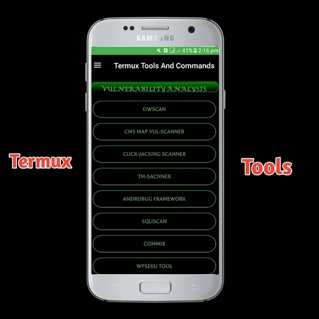 تطبيق رائع يضم جميع أوامر تيرمكس للأختراق Termux Tool And Commands‏