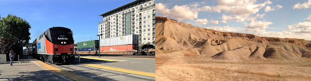 1. The California Zephyr approaching the Emeryville, CA station; 2.Near Thompson, UT from the California Zephyr