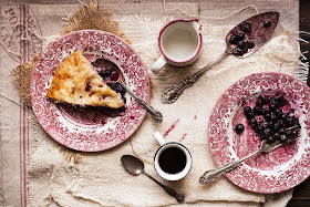 Blueberry Pie on Plates