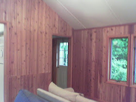 painting wood paneled walls white