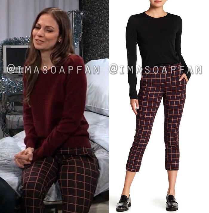 Kim Nero, Tamara Braun, Purple Plaid Pants, General Hospital, GH