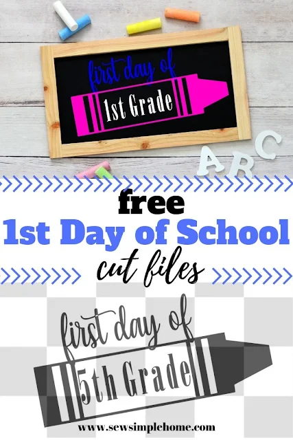 Keep those school memories with this free first day of school svg and png cut files.  