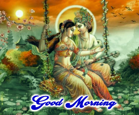 good morning images with radha krishna