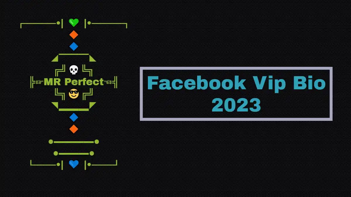 Vip Facebook Bio 2023 - Stylish Bio For Vip fb accout