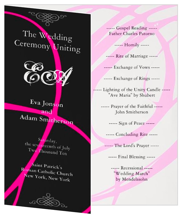 wedding program