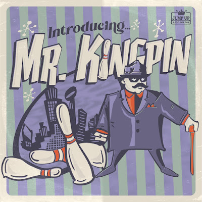 The cover features a cartoon version of a man in a suit and fedora next to bowling pins, some of which are knocked over.