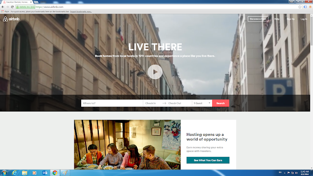 Airbnb.com Home Page