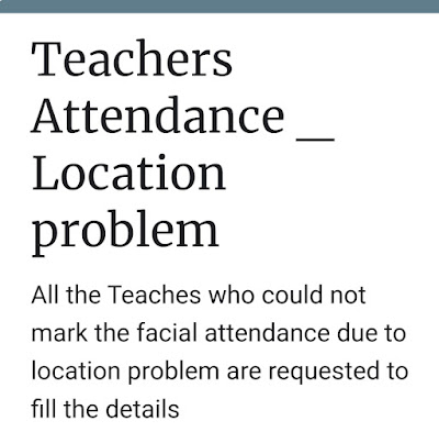 Teachers Attendance Location problem -Resolve Google form Link