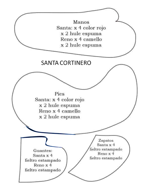 SANTA CORTINERO PATRON GRATIS