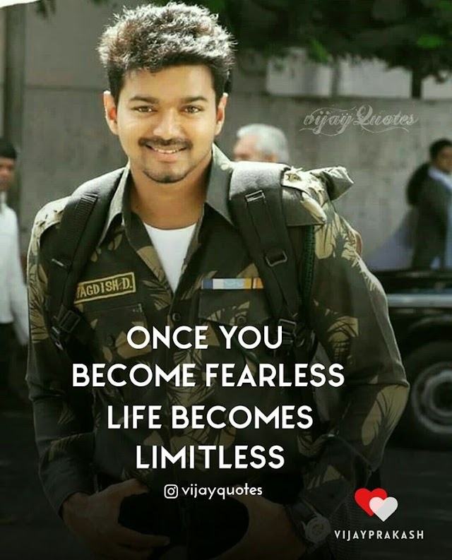 Vijay Fearless Quotes | Top Vijay Quotes - Tamil Status Quotes