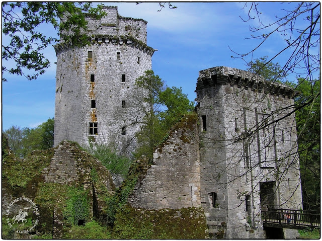 ELVEN (56) - Château-fort de Largoët : Ensemble et porterie