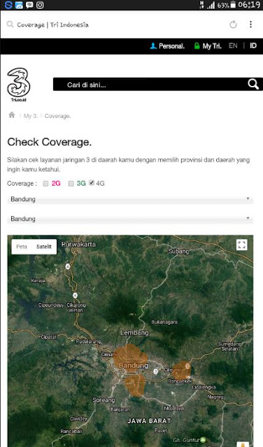 Cara Cek Wilayah Yang Sudah Dijangkau Jaringan 4G Untuk Kartu 3