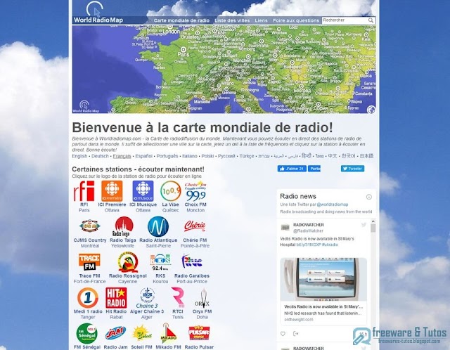 WorldRadioMap : la carte mondiale des radios en ligne