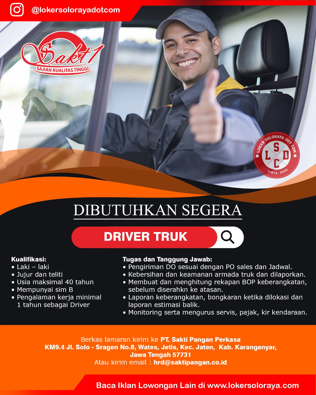 Loker Karanganyar Bulan Maret 2025 di PT Sakti Pangan Perkasa