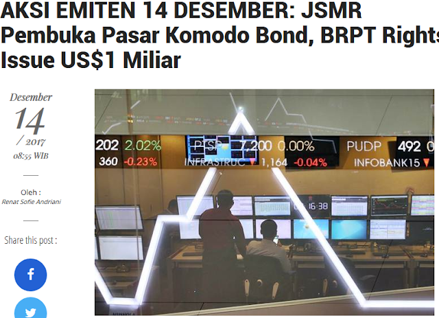 Right Issue saham JSMR