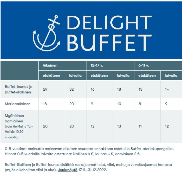 Tallink MyStar - Delight Buffet