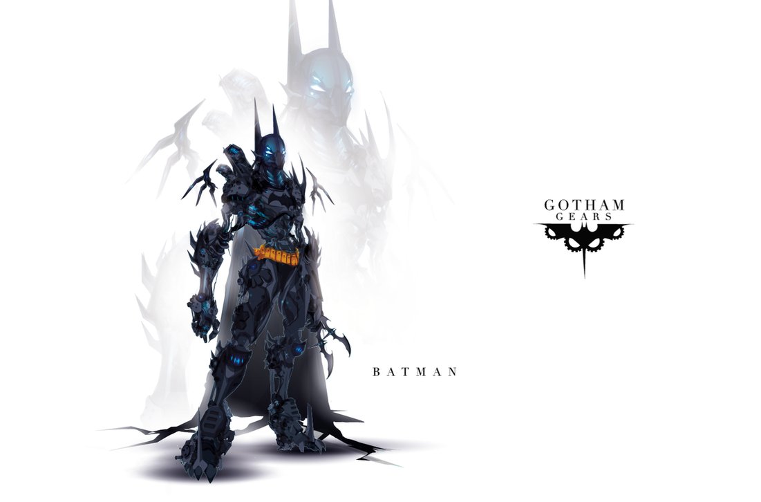 Fashion and Action: Gotham Gears  Batman Mecha Redesign Art by Justin 