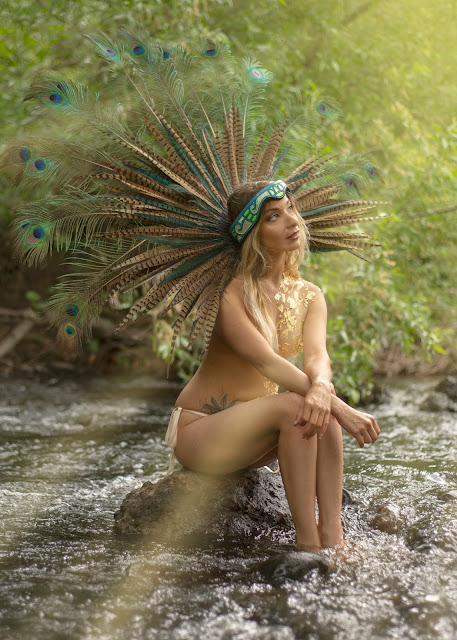 Yvette Marie Ramirez Aztec Goddess cosplay photoshoot nature photo