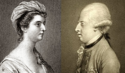 Maria Waldegrave, later Duchess of Gloucester  from Letters of Horace Walpole to Sir Horace Mann Vol 4 (1844) and  William Henry, Duke of Gloucester   by Richard Earlom after Hugh Douglas Hamilton  pubd by Robert Sayer (1771) © British Museum 