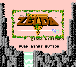Legend of Zelda NES title screen