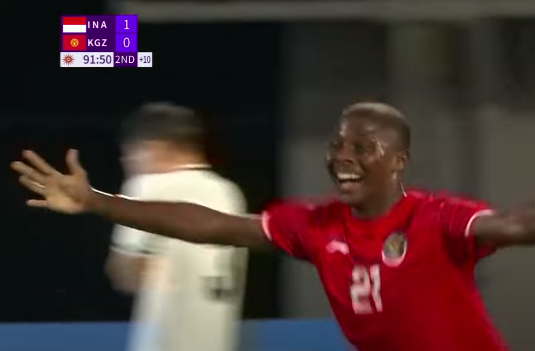 gol indonesia vs kyrgyzstan skor 2-0 asian games