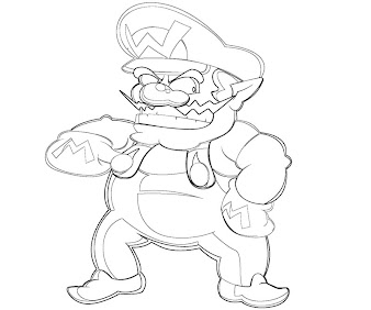 #1 Wario Coloring Page