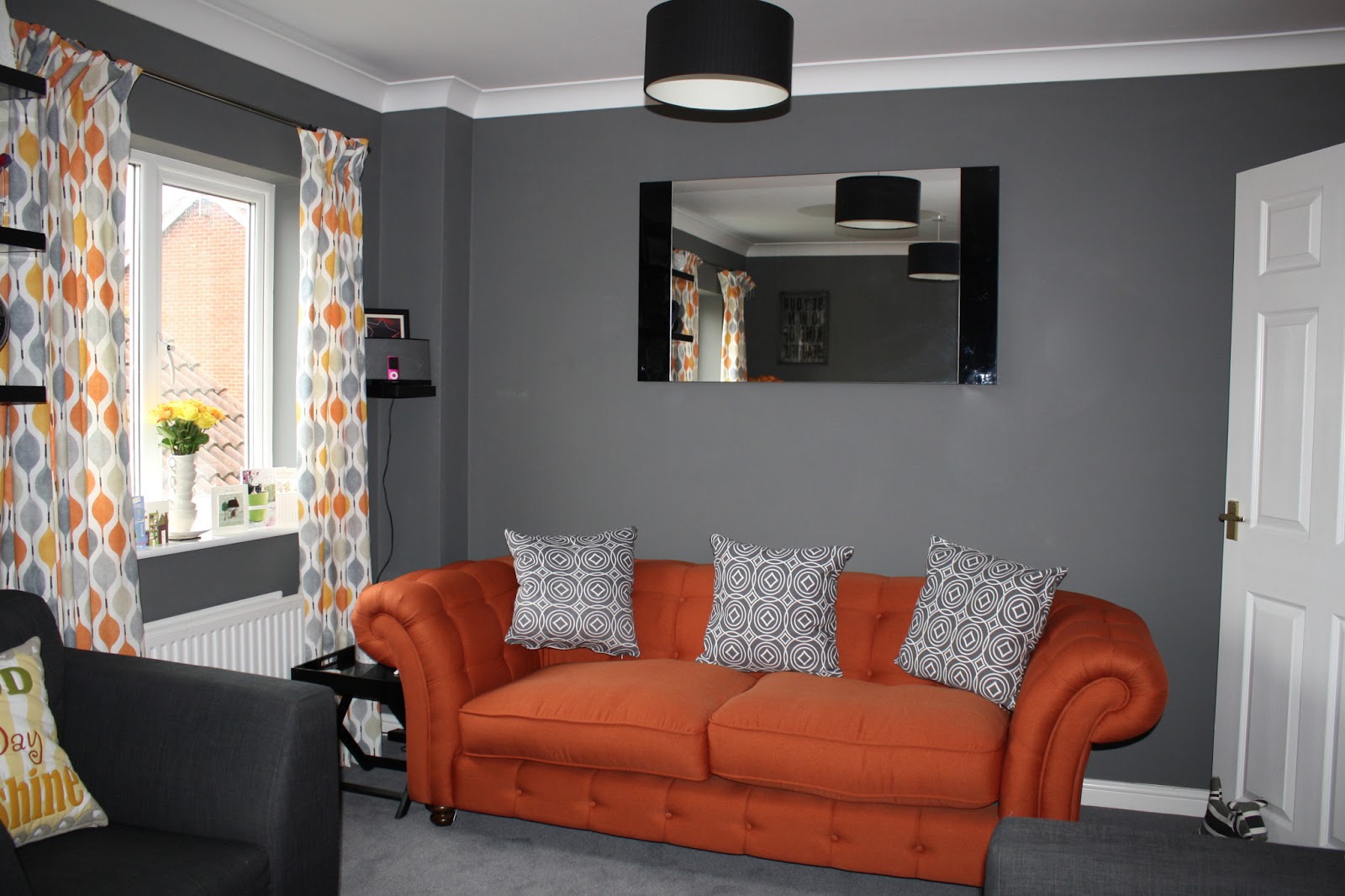 Orange And Grey Living Room Ideas  Zion Star