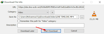 Cara Download Video yang Berada di Timeline Line