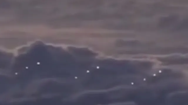 Rows and rows of UFOs over the Pacific coast.