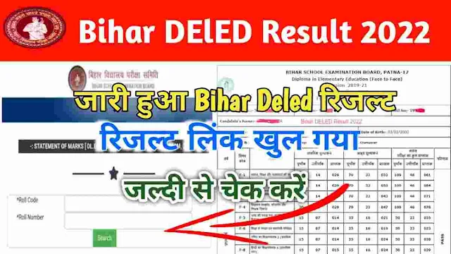 Bihar DElED Entrance Exam Result 2022