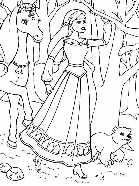 Download Kids Page: Barbie Coloring Pages for Childrens