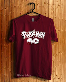 Jual kaos Desain pokemon go keren, berkualitas