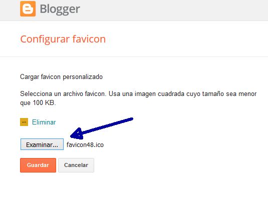 Cargar favicon personalizado en Blogger