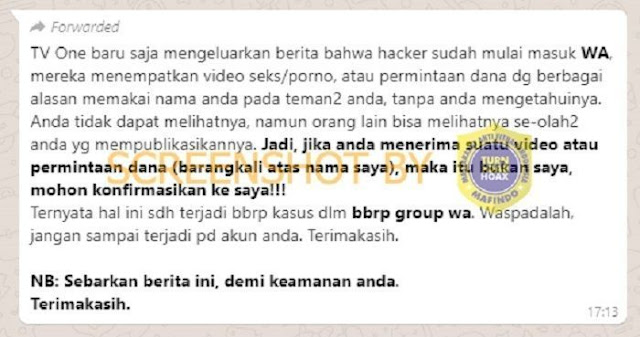 Hacker Kembali Sebarkan Film 'Biru' di Pesan WhatsApp