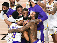 Lakers of Los Angeles wins 17th National Basketball Association (NBA) Championship.