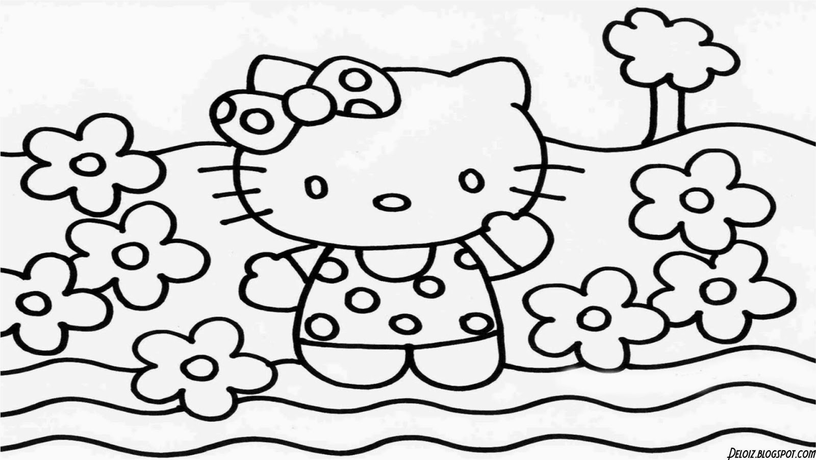 Download 96 Gambar Hello Kitty Yang Belum Diwarnai Paling Baru Gratis