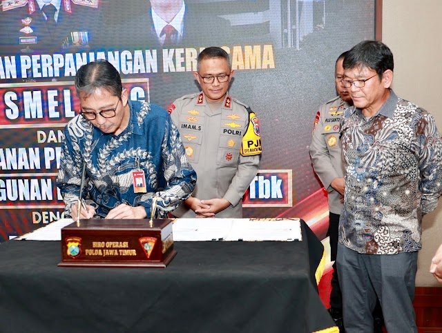 Polda Jawa Timur bersama PT. Smelting dan Bank Jatim Perpanjang Kerjasama Tingkatkan Sektor Bisnis dan Perekonomian Masyarakat