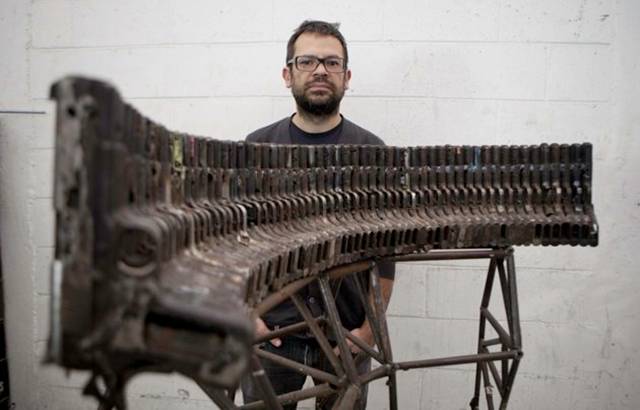 An Orchestra of Musical Instruments made from Weapons by Pedro Reyes