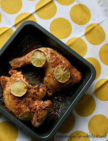 Chicken quarters and lime slices from www.anyonita-nibbles.co.uk