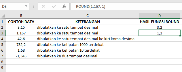 Fungsi ROUND pada Microsoft Excel dan Pengaplikasiannya