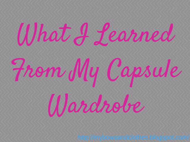 what I learned from my capsule wardrobe