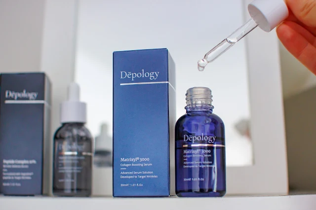 Depology Matrixyl® 3000 Collagen Boosting Serum box, bottle and pipette