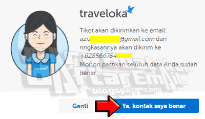 Contoh E-Tiket Traveloka & Cara Pesan Tiket Pesawat Online 