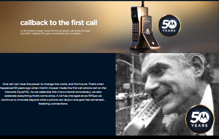 Martin Cooper made the first mobile phone call on the Motorola DynaTAC fifty years ago